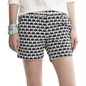 Banana Republic Milly Collection Elephant Shorts Women's Size 12 White High Rise